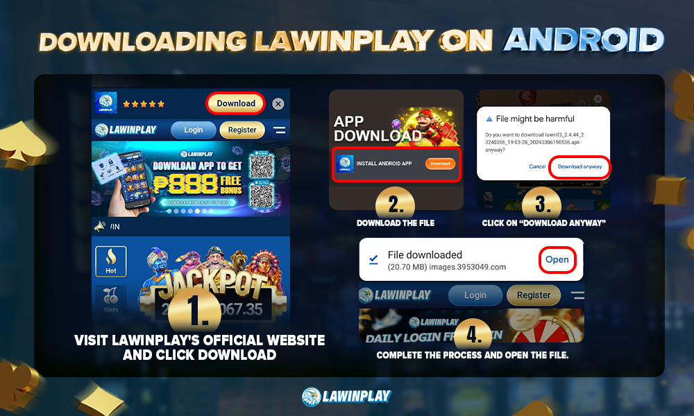 Downloading Lawinplay on Android